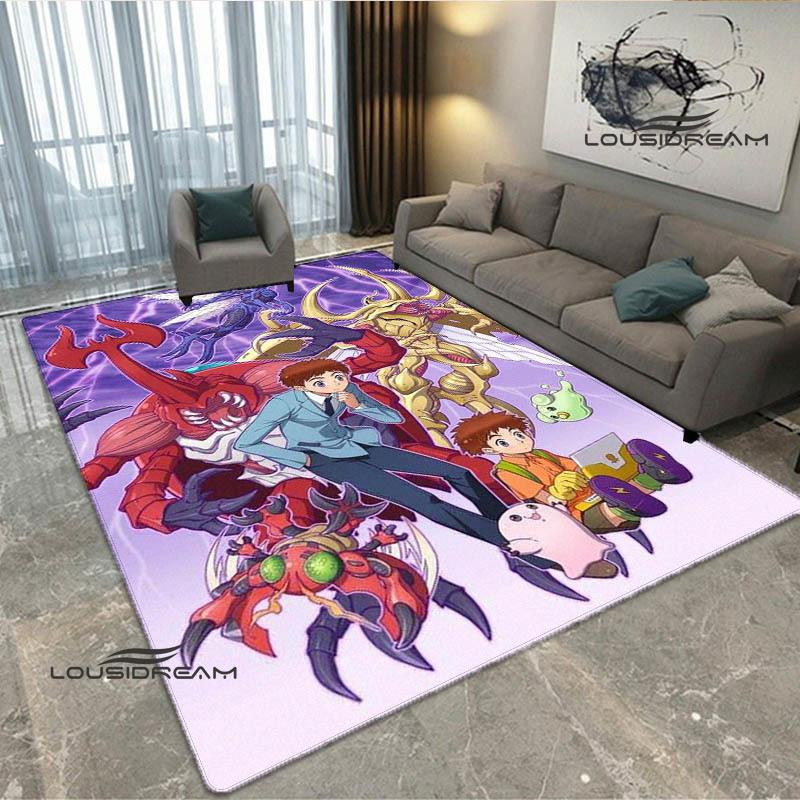 3D Digimon Cartoon Printed Carpet Non-slip Carpet Yoga Mat Carpets for Living Room Area Rug Home Bedroom Decor Birthday Gift