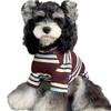 Pet Dog Cat T-Shirt Winter Striped Cotton Casual Tee Small Breeds Like Teddy Schnauzer Bichon Frise