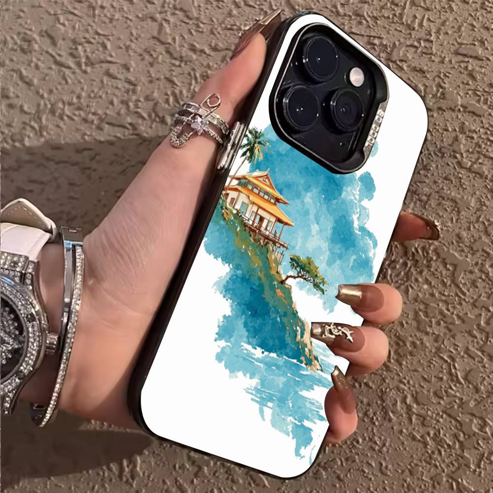 

By The Mountainside Phone Case For iPhone 17,16,15,14,13,12,11,Pro,X,XS,Max,Plus Soft Black Cover iPhone15Plus
