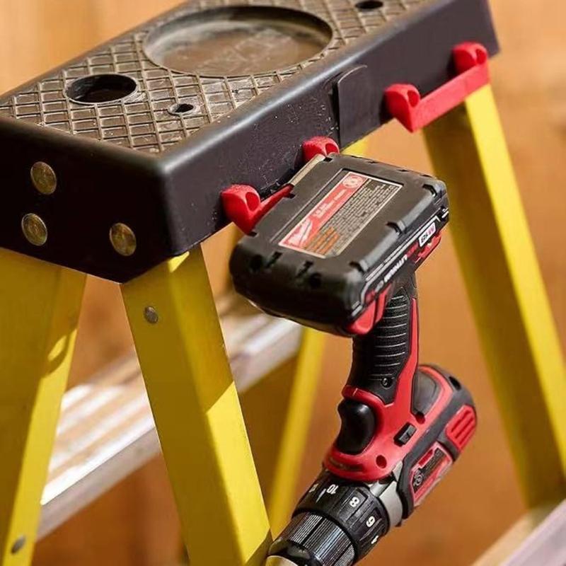 4pcs Universal Tape Measure Holder Rack Tool Storage Organizer Hanger for Garage and Workbench for Power Tool On Ladder