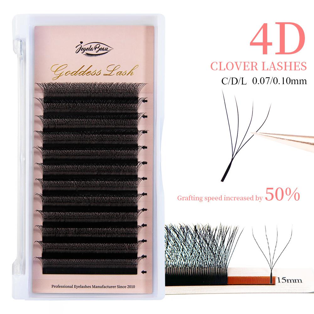 4DW Geformte Wimpernverlängerung 3D/4D Vorgefertigte Volumen-Fächer C/D/M/L 0.07/0.10 Weiche Farbverlauf Nerz Einfach zu Verzieren Natürliche Falsche Wimper