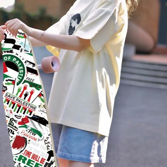 50Pcs Free Palestine Stickers Cool Waterproof Vinyl Decal for Adults Teens Kids Cartoon Graffiti Sticker for Water Bottle Bike Guitar
