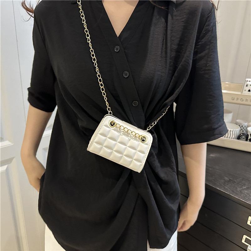 New Mini Square Bag Trendy Exquisite Solid Color Fashionable Simple Chain Shoulder Messenger Bag Women's Bag