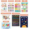 18 Stück Lernposter für Kinder - Vorschul-Lernwandkarten, Kindergartendekoration, Wasserdichte Whiteboard-Kleinkind-Homeschooling-Zubehör