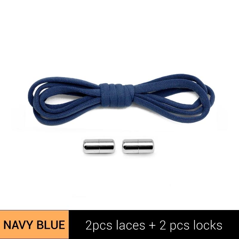 Version Elastic No Tie Shoelaces Metal Lock Shoe Laces For Kids Adult Sneakers Quick Shoelaces Semicircle Shoestrings