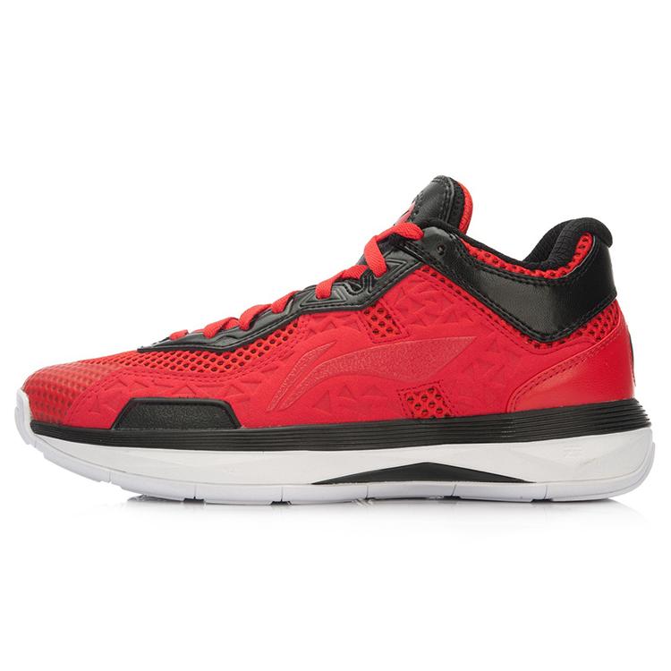 Li Ning All City 4 Mid top Basketball Shoes Unisex Red Black ABAL005-4