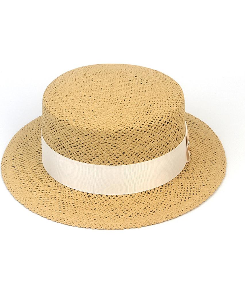Yunibeosyeolkemiseuteuli Ivory Line Beige Short Panama Hat