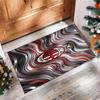 Tappeto in Flanella Stampato AC Milan Antiscivolo Morbido Poliestere Tappeto per Pavimento Tappetino Decorativo da Interno per Camera da Letto Soggiorno Divano Sala Giochi Decorazione Casa