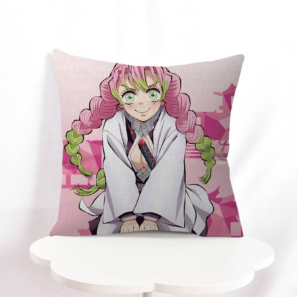 M-Mitsuri Kanroji Anime Kissenbezug Zoll Bauernhaus Dekor Zuhause Wurfkissenbezüge Für Couch Dekorationen
