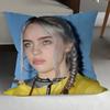 Singer B-Billie-Eilish Decorative Room Aesthetics Pillow Case Home Decor Bedroom Sofa Bed Couch Pillow Cover 45x45