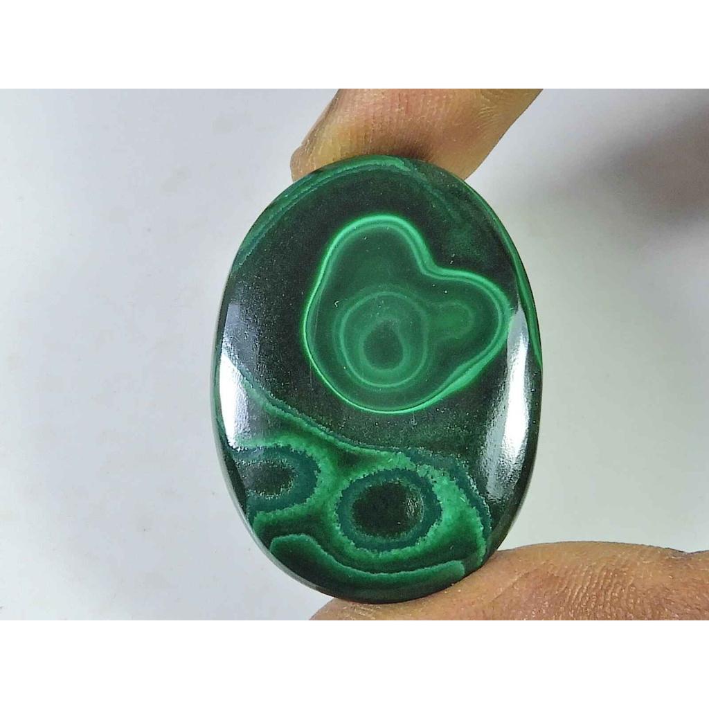 46Cts. Natural Green Malachite Oval Cabochon Loose Gemstone 25X35X03 MM SK-2014