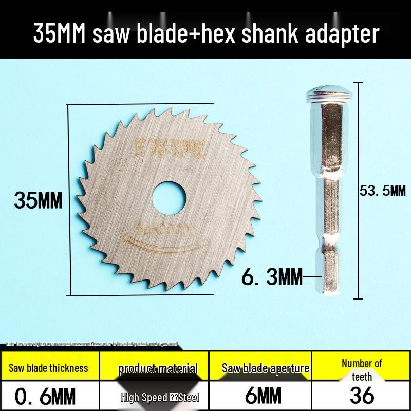 Hex Shank Electric Screwdriver Small Circular Saw Blade - High Speed Steel for Drills