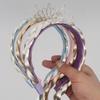Pearl Crown Headband with Wig Braids & Snowflake Decor for Girls—Princess Style, Perfect for Daily Wear & Holiday Parties