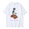 I Eat Bricks Cute Cat Funny Graphic Print Tshirt Women's Harajuku Short Sleeve Casual Women's T-shirt Clothing Street Tops Tees