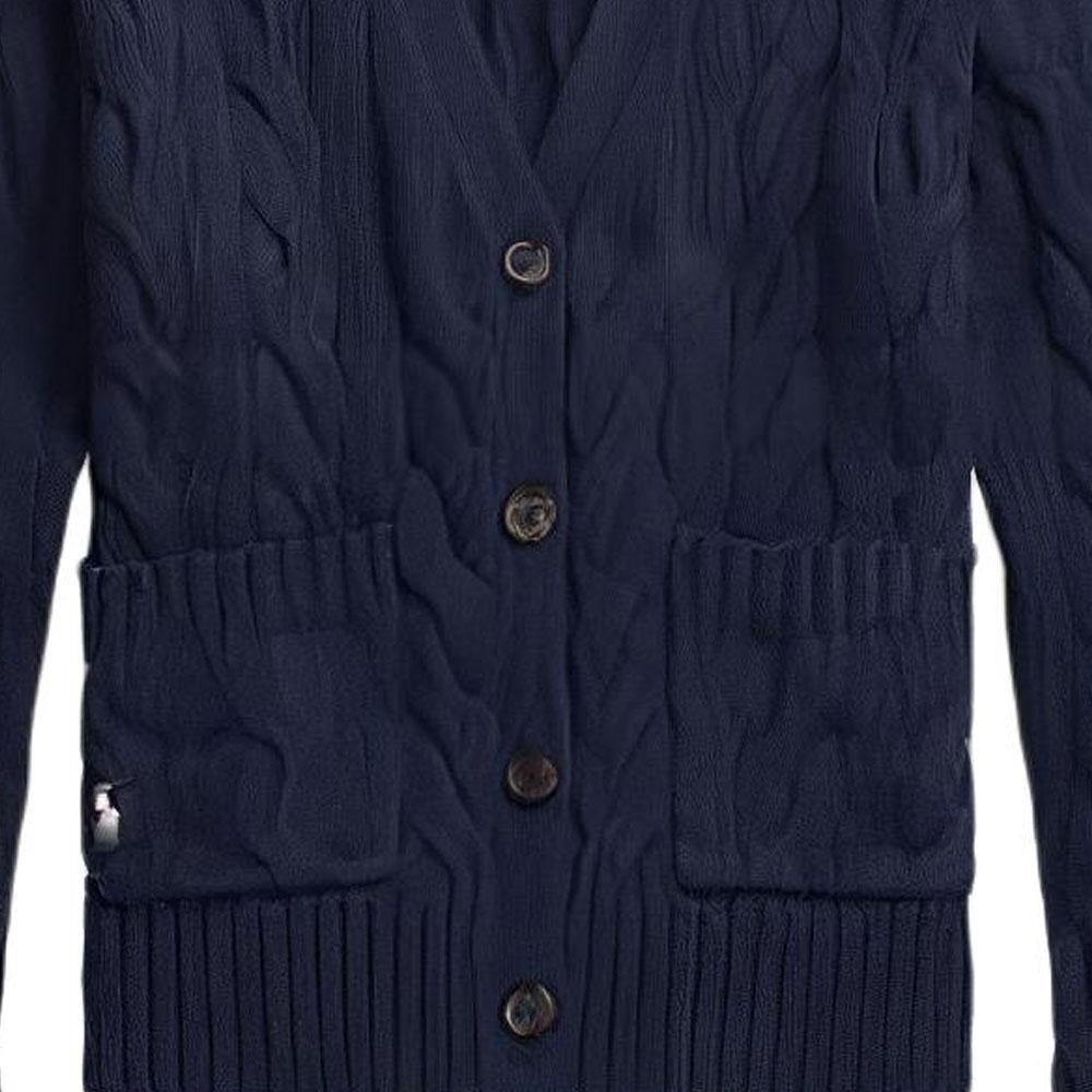 Polo Ralph Lauren SS23 Solid Cable Knit Sweater Women sweater Navy-Blue WMPOSWENDW20082-400