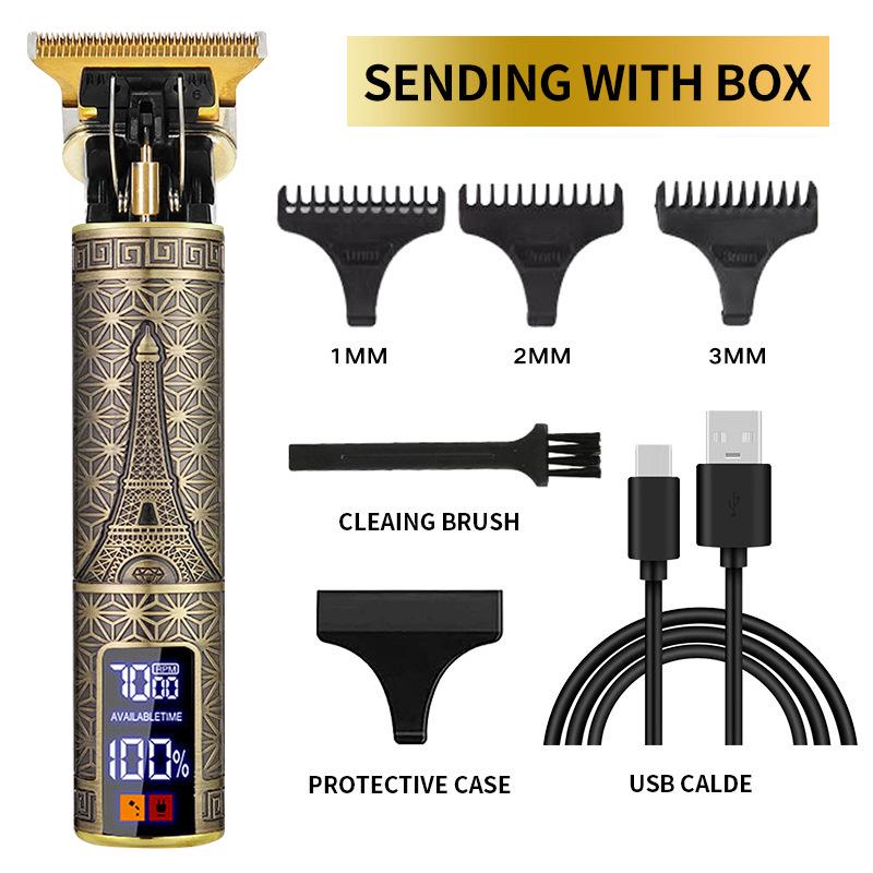 Akumulatorowa Profesjonalna Elektryczna Maszynka do Włosów dla Salonów - Uniwersalne Regulowane Ostrze, Stylizacja dla Dorosłych, Biały Trymer