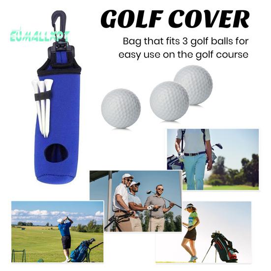 Golf Ball Storage Pouch with Tee Holder - Large Capacity, Portable Carrier Bag with Keychain Belt Clip Design