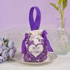 Canvas Love Heart Drawstring Bag Floral Bowknot Small Flower Wrist Bag Jewerly Packing Bag Large Capacity