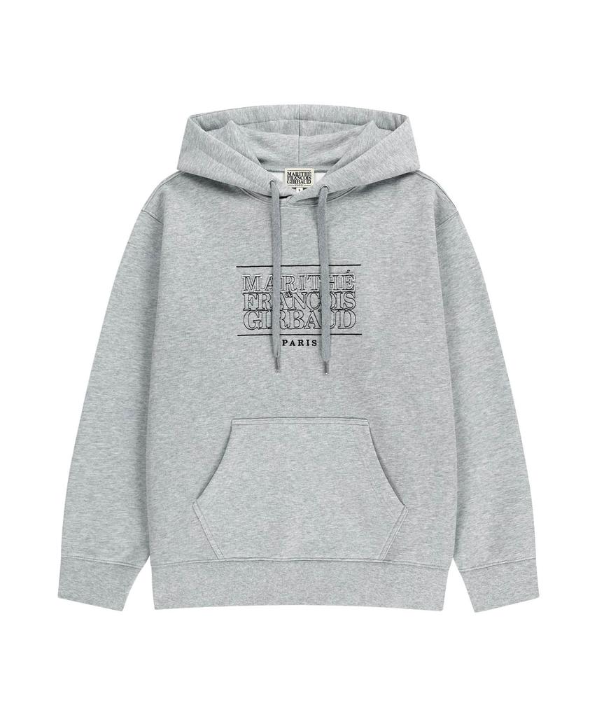 Marith + Franois Girbaud Classic Logo Applique Mix Hoodie Heather Gray