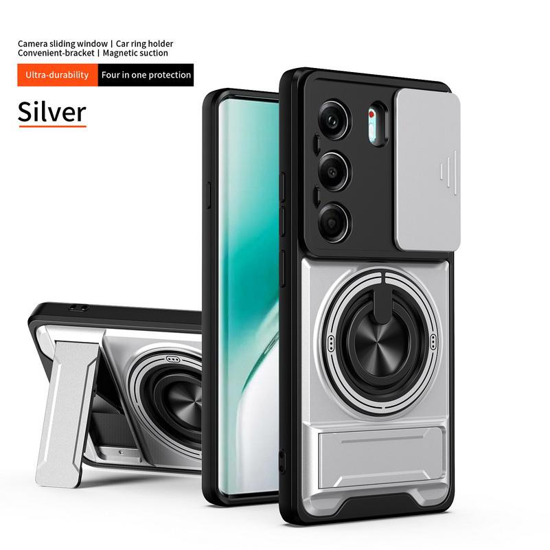 2 in 1 Ring Grip Built-in Magnetic Car Holder Case for Tecno Camon 40 Pro camon40 Camon 30 20 pro Lens push-pull protect Cover