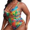 Plus Size Bikini Swimsuit for Women, Backless Sexy Bathing Suit, Slim Fit Swimwear