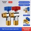 2Pcs Heavy Duty Copper Ball Valve Leakproof Full Opening Smooth Flow Shutoff Valve for Bathroom Renovation
