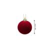 20Pcs Shatterproof Burgundy Velvet Christmas Balls Plastic Hanging Decor for Xmas Halloween Thanksgiving Party