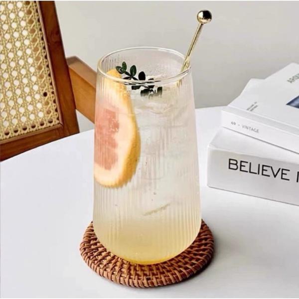 Ecarla Szklanka Ryflowana Duża Do Drinków 500Ml 6Cmx14Cm Szk151