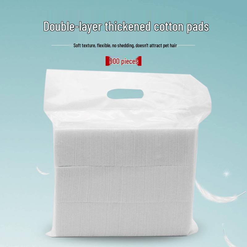 Dream Bundle: Double-Sided Cotton Makeup Remover Pads for Women, Thick Crimped Edge, 500 Pieces. Dream Bundle