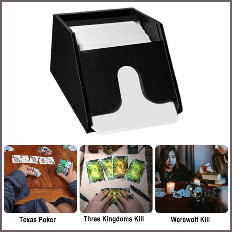 Card Dealer Machine Portable 3D Printed Smoothly Paper Card Dispenser Gaming Pokers Card Dealer Gathering Camping Home Bar