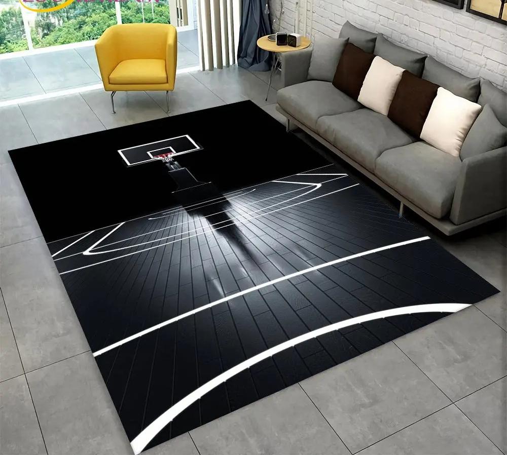 Basketball Cour Cartoon Carpet Indoor Non-slip Creative Doormat Floor Rug Bedroom Accessories Decoration Props Outdoor Decor Mat