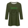 3/4 Sleeve Tops For Women T-Shirt Casual Christmas Print Tops T Shirt Round Neck Pullover Blouse