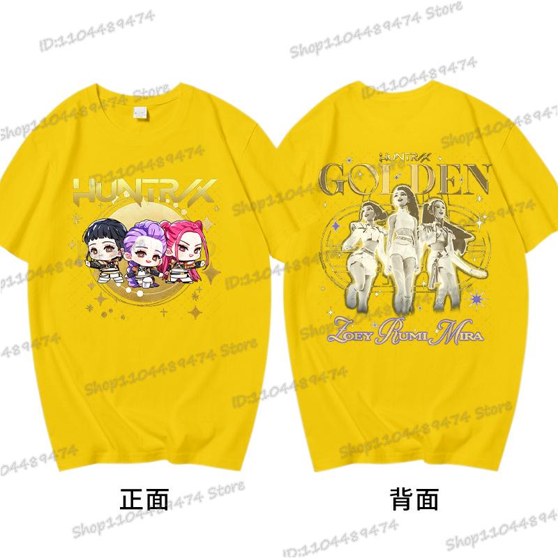 Harajuku KPop Demon Hunters Tshirts Vintage Cartoon Cotton T Shirt Hip Hop 2025 Hot Movie Tees Streetwear Women Men Tops Gifts