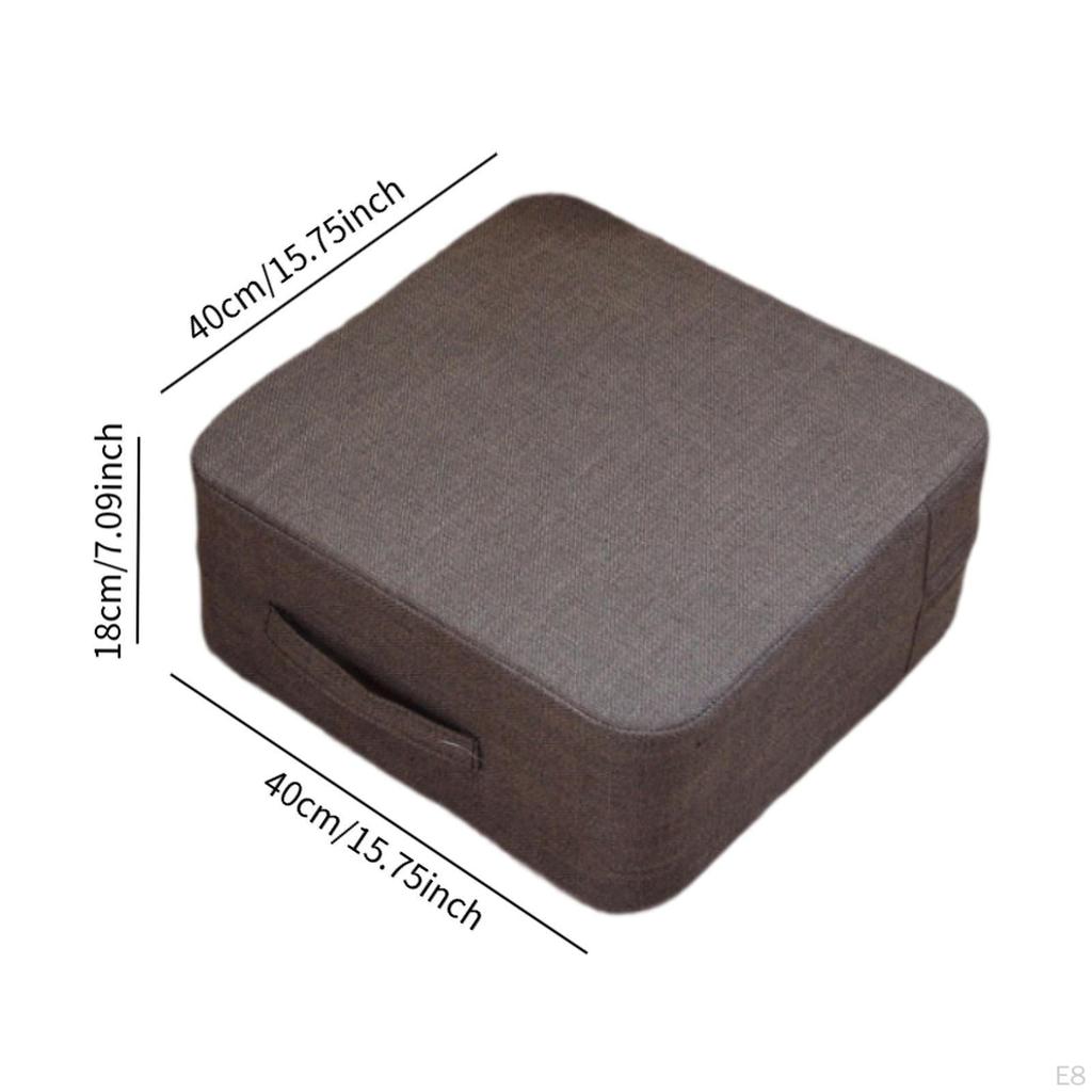 Comfortable Square Seating Cushion 15.75x15.75x7.09inch for Balcony Use
