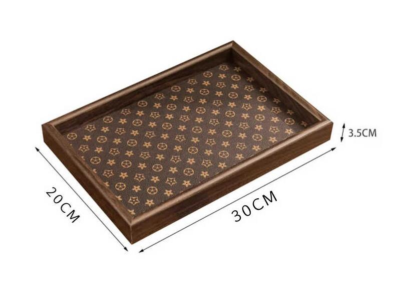 Luxury Walnut Wood Rectangular Tea Tray