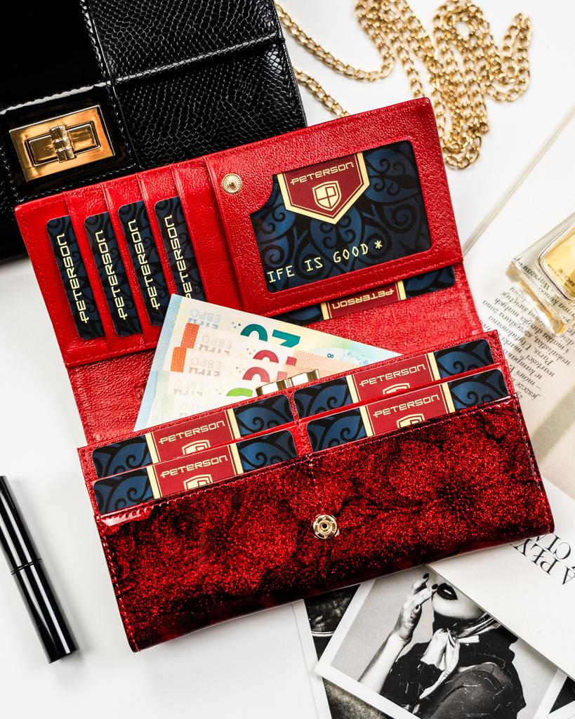 Women's wallet leather+PU PTN PS401-FDS-1664 Red