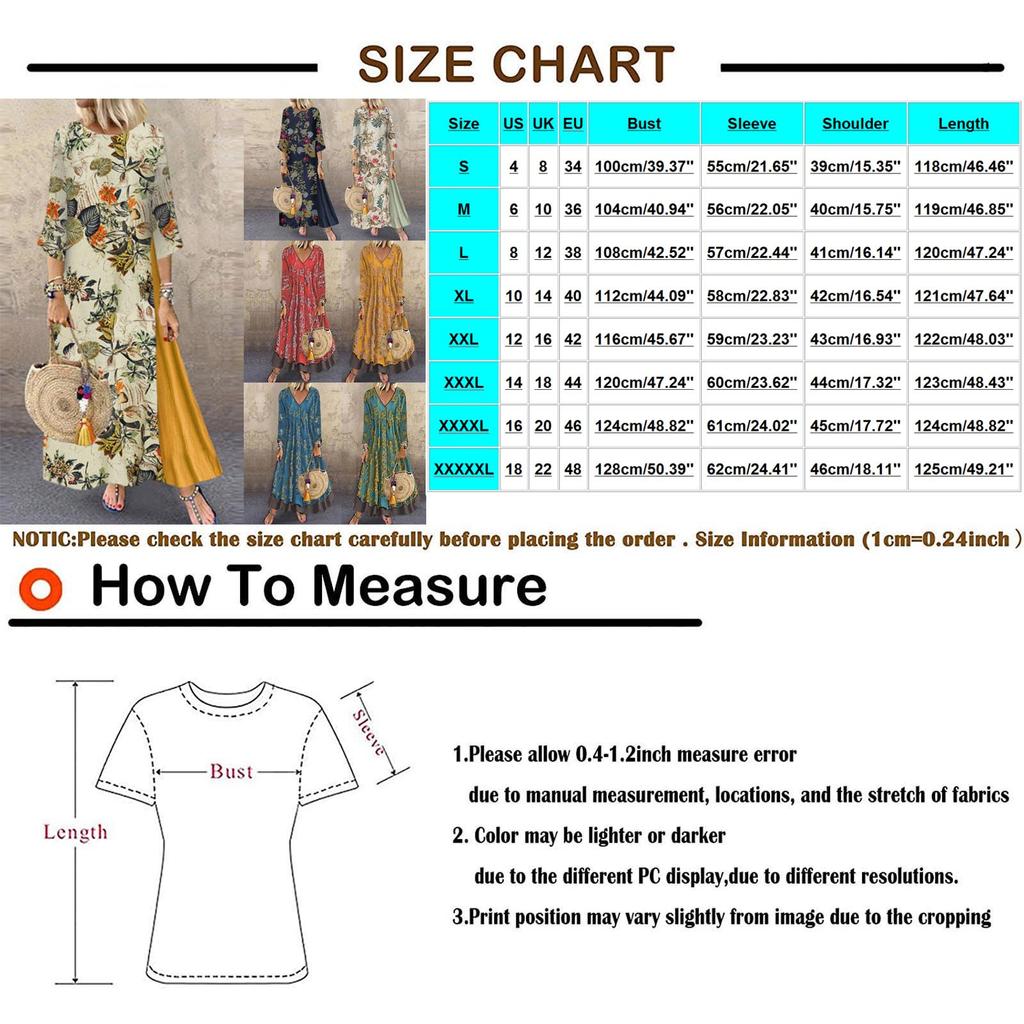 Dámské falešné dvoudílné bavlněné konopné šaty s vintage potištěným výstřihem do V se středním rukávem