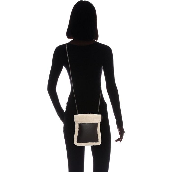 [Regato Largo] Reversible Faux Shearling Mini Shoulder Bag DBR