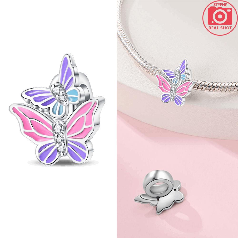 Charms New Copper Moon Bear Astronaut Colorful Luminous Series Beads Fit Pan Original Bracelets Diy Fine Jewelry