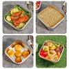 Stainless Steel Food Container Fresh Keeping Box Sealed Lid Crisper Lunch Meal Prep Storage Fridge Kitchen Set Round Square Bowl