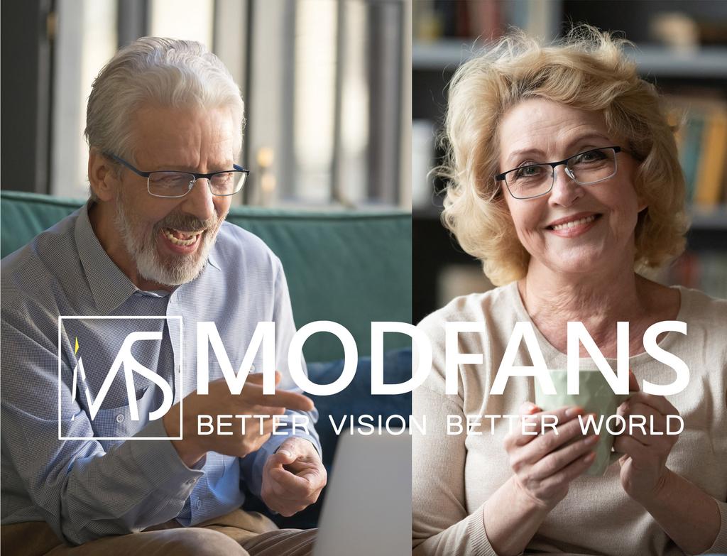 MODFANS Stainless Steel Full-frame Reading Glasses Metal Square Anti-blue Reading Glasses For Men And Women With Diopter.