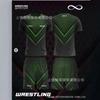 Mens Sporty Wrestling Training Set Short Sleeve T-Shirt Shorts Lightweight Athletic Wear Youth Fitness