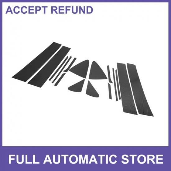 16 Pcs Pillar Window Trim for Chevy Cruze 17-21 Carbon Fiber Pattern Black