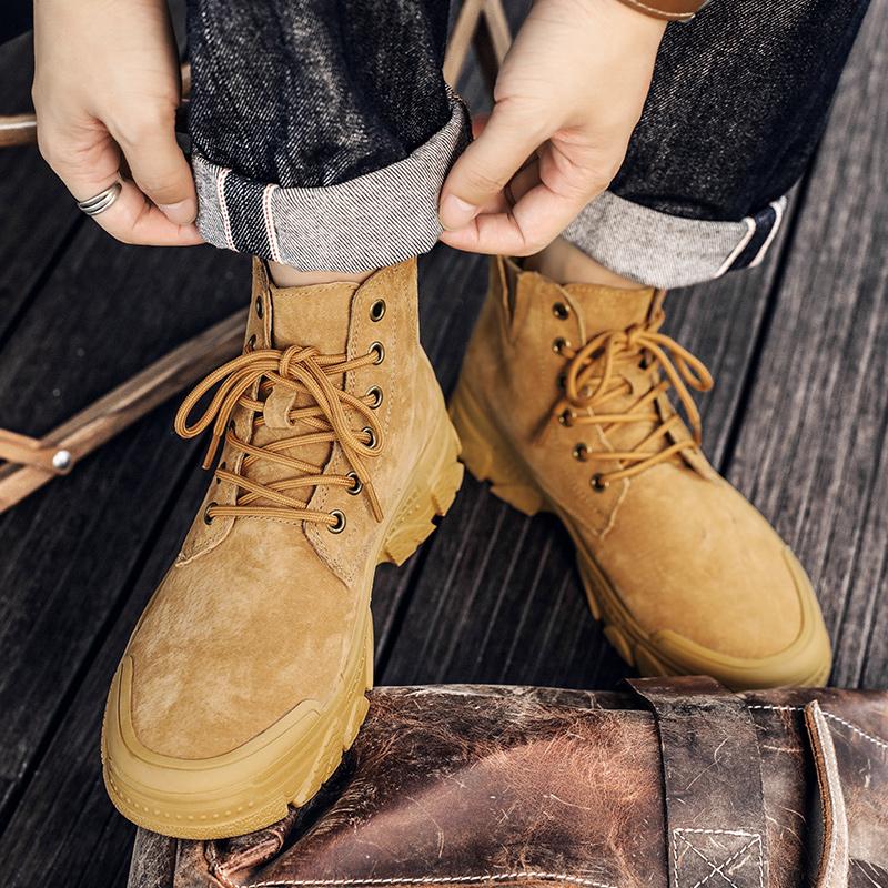 Ανδρικές Μπότες από Γνήσιο Δέρμα Μποτάκια Μποτάκια μέχρι τον Αστράγαλο