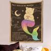 Sun Moon Tarot Cat Tapestry Wall Hanging Witchcraft You Are a Child of the Universe Bohemia Home Decor Hippie Bedroom Decor