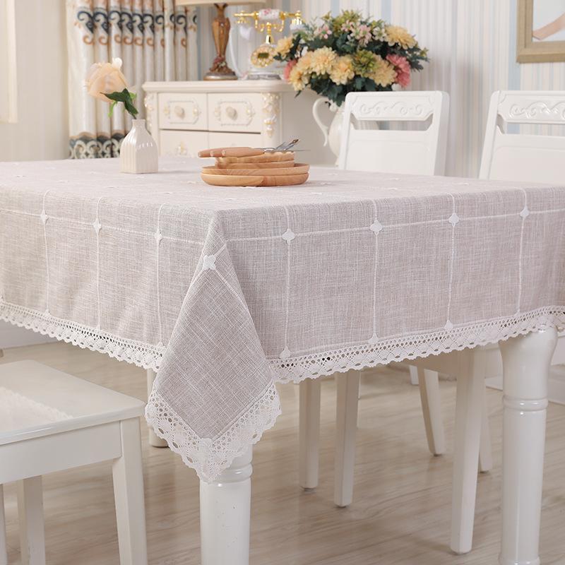 Modern Simple Light Luxury Tablecloth Nordic Imitation Cotton And Linen Dining Table Cloth Solid Color Rectangular Coffee Table Mat Spot