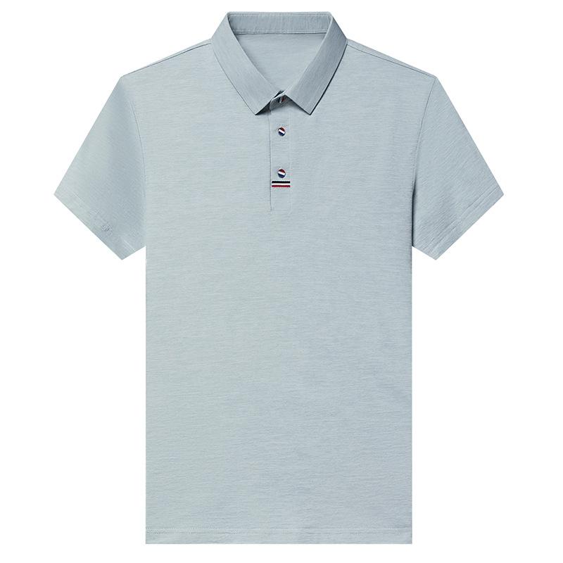 High Quality Short Sleeve Polo Shirt T-Shirt Men'S Business Casual Ice Top
