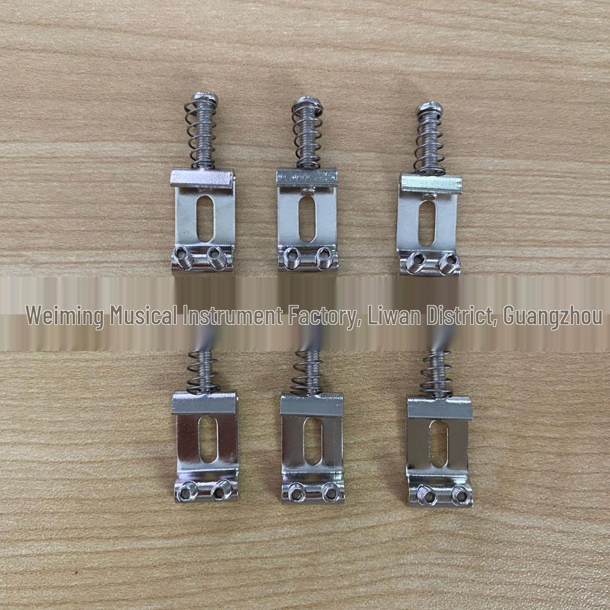 Electric Guitar Tremolo Bridge & Saddle Accessories Flat String Nut (Set of 6) чёрный