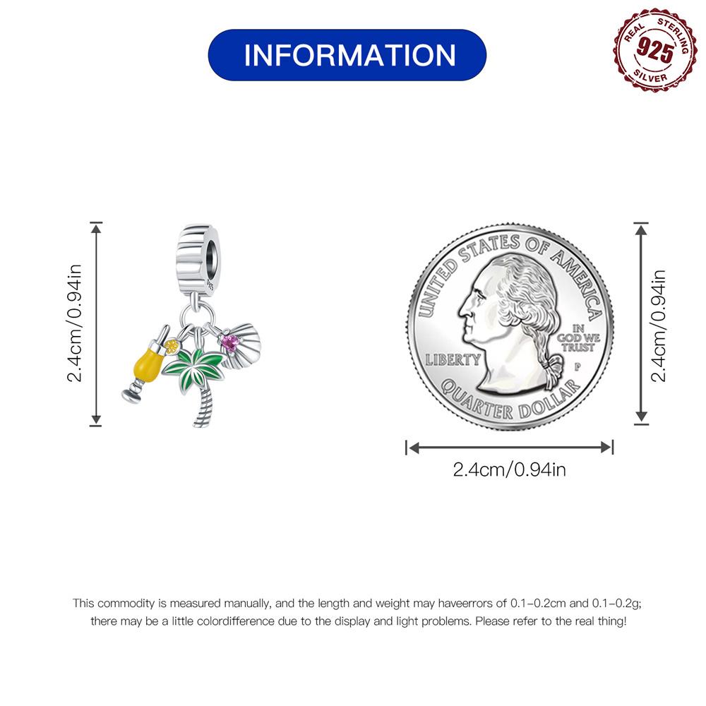 Beads Copper Charms Original Coconut Tree Shell Pendant Beads Fit Bracelet Jewelry Diy Women Fine Gift Accessory