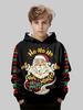 Kids Clothes Funny Christmas Hoodies Reindeer Santa Claus Long Sleeve Thin Sweatshirt for Boys Girls Xmas Gift for Children Top